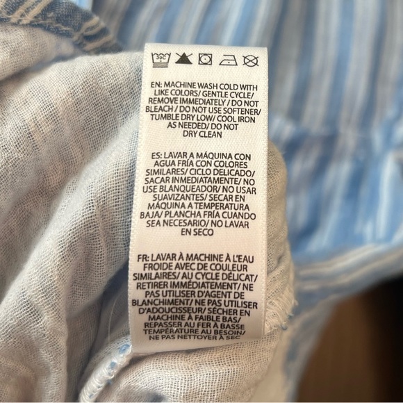 Beachlunchlounge Blue Striped Women's Shirt - Small - Picture 11 of 11